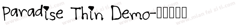 Paradise Thin Demo字体转换